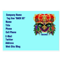 Mardi Gras Mythology Bacchus View Hints Please Business Card Templates
