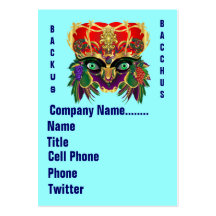Mardi Gras Mythology Bacchus View Hints Please Business Card