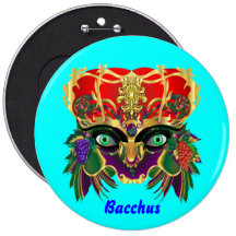 Mardi Gras Mythology Bacchus View Hints Please Pinback Button