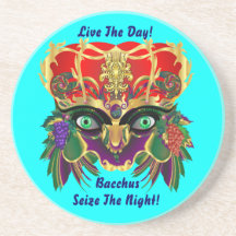 Mardi Gras Mythology Bacchus View Hints Please Drink Coasters