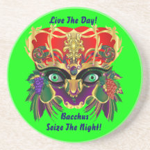 Mardi Gras Mythology Bacchus View Hints Please Beverage Coasters