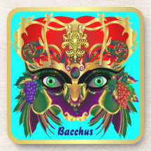 Mardi Gras Mythology Bacchus View Hints Please Drink Coaster