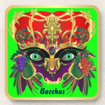 Mardi Gras Mythology Bacchus View Hints Please Drink Coaster