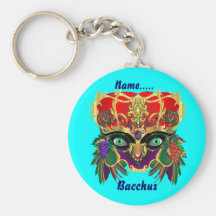 Mardi Gras Mythology Bacchus View Hints Please Key Chain