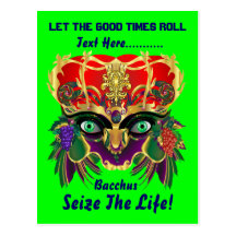 Mardi Gras Mythology Bacchus View Hints Please Post Cards
