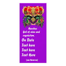 Mardi Gras Mythology Bacchus View Hints Please Custom Rack Cards