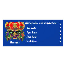 Mardi Gras Mythology Bacchus View Hints Please Personalised Rack Card