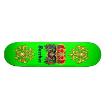 Mardi Gras Mythology Bacchus View Hints Please Skate Board Decks
