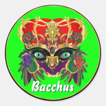 Mardi Gras Mythology Bacchus View Hints Please Sticker