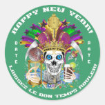 Mardi Gras New Year Customise View Notes Please Round Stickers
