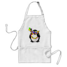 Mardi Gras Penguin Aprons