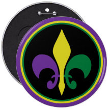 Mardi Gras Pinback Button