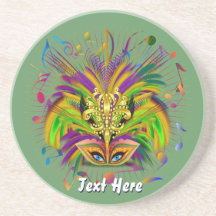 Mardi Gras Queen Style 3 View Notes Plse Drink Coaster
