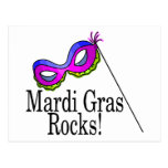 Mardi Gras Rocks Mask Post Cards