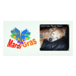 Mardi Gras Split Mask photo cards