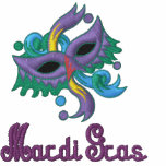 Mardi Gras Tshirt with Colourful Mask embroidered shirts