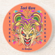 Mardi Gras View large in design Please View Notes Beverage Coaster