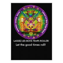 Mardi Gras Witch Doctor-Skull V-1 Invite