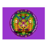 Mardi Gras Witch Doctor-Skull V-1 Postcard