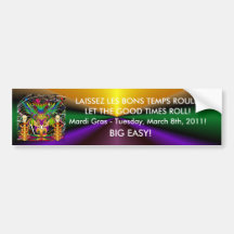 Mardi Gras Witch Doctor-Skull V-3-T Bumper Stickers