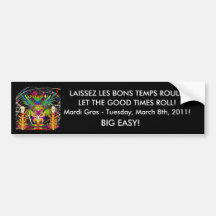 Mardi Gras Witch Doctor-Skull V-3-T Bumper Stickers