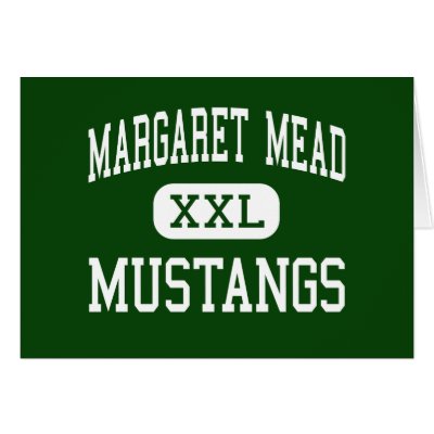 Margaret Mead - Mustangs - Elk Grove Village Greeting Cards by customteamsportswear