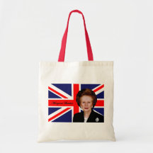 Margaret Thatcher - British Flag Canvas Bag