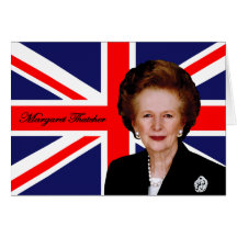 Margaret Thatcher - British Flag Card