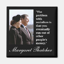 Margaret Thatcher Quote "The problem..." Magnets