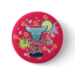 Margarita Birthday Girl Pinback Button