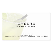 Margarita Business Drink Voucher Cards Business Cards