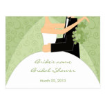 Margarita Green Bridal Shower Advice Cards Post Card