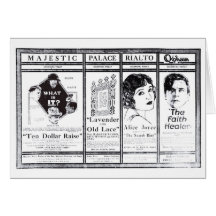 Marguerite Snow Milton Sills silent movie ads 1921 Greeting Card