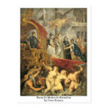 Maria De Medici At Marseilles By Peter Rubens Postcards