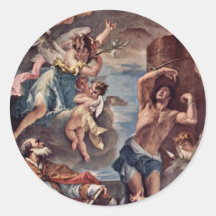 Maria Gloria With Archangel Gabriel And St. Eusebi Stickers