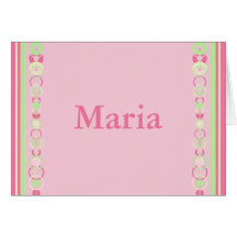 Maria Modern Circles Custom Name Card