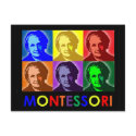 Maria Montessori Pop-Art Postcard
