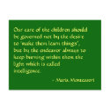 Maria Montessori Quote No. 1 Post Card postcards