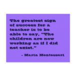 Maria Montessori Quote No. 5 Post Card postcards