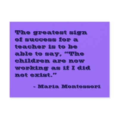 Maria Montessori Quote No. 5 Post Card by thehms