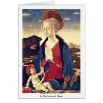 Maria With The Child By Baldovinetti Alesso Cards