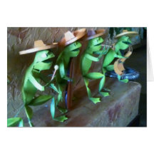 MARIACHI FROGS SAY HAPPY BIRTHDAY GREETING CARDS