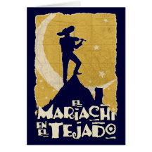 Mariachi on the Roof Greeting Cards