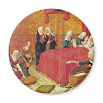 Marie Altar Middle Panel Top Left: Birth Of The Vi Fridge Magnet