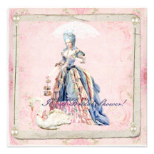Marie and a Swan Bridal Shower invitation