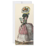 Marie Antionette Black Poodle 18th Century Costume Rack Card