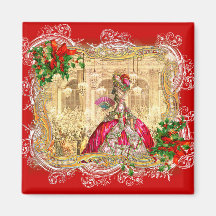 Marie Antoinette Christmas Ball Magnets