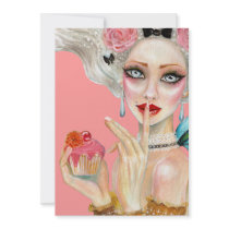 Marie Antoinette Cupcake Queen Invitations
