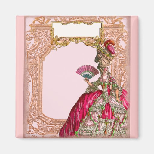 Marie Antoinette in Hot Pink Refrigerator Magnets