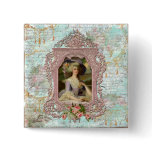 Marie Antoinette in Pink Frame buttons